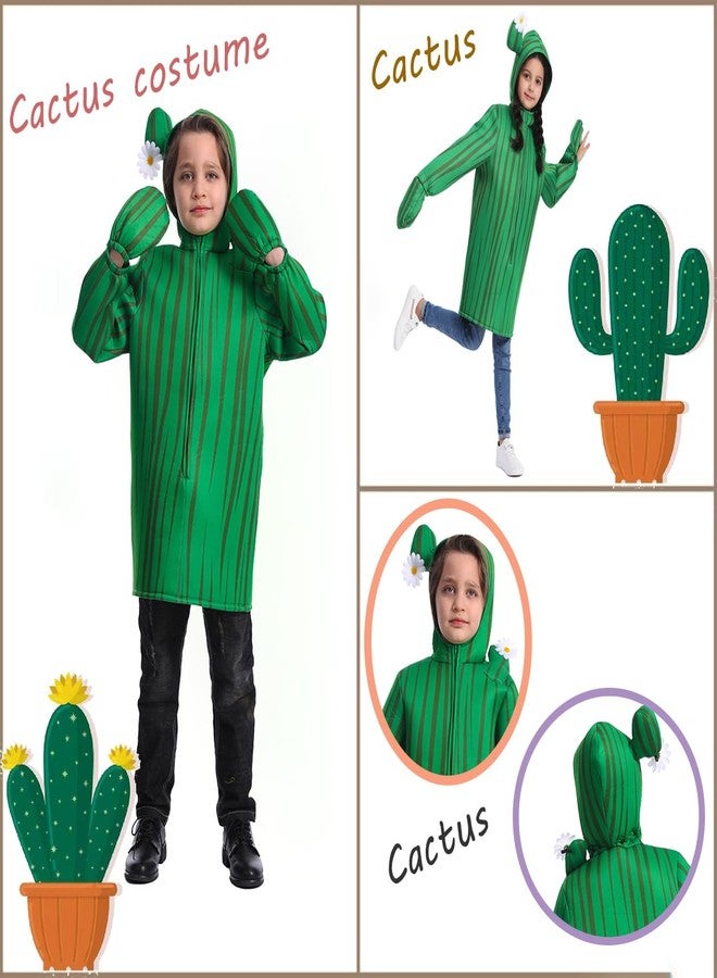 DSplay Kids Cactus Costume Cosplay Halloween Party (8-12 years) - Image 2